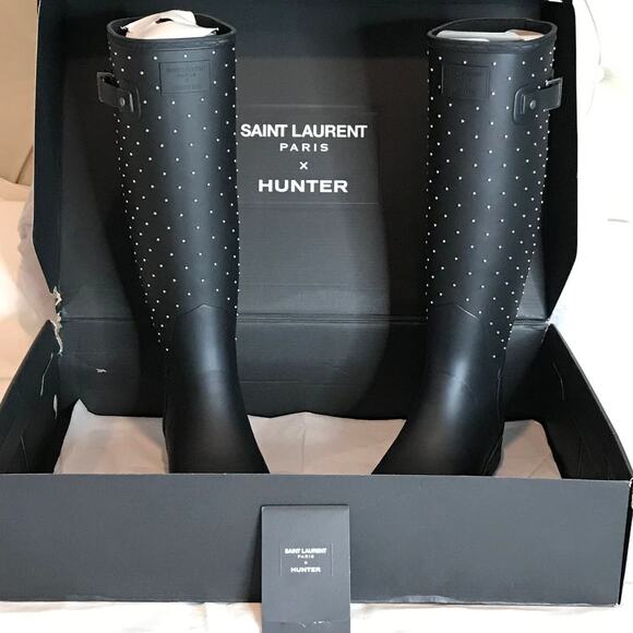 Saint Laurent x Hunter Studded Rain Boots Size‎ 9 - Picture 6 of 16
